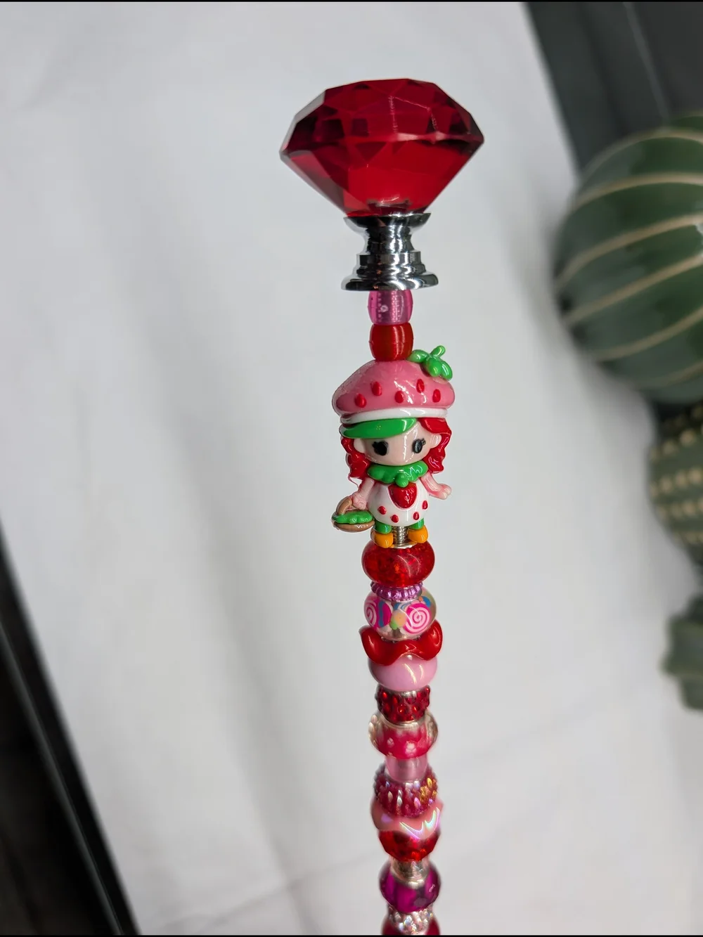 Hand Made Fairy Wand/Plant/Garden Stake W/Strawberry Shortcake 🍓
